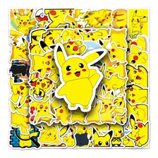 Autocolantes Decalque 50 Peças Engraçados Pikachu Pokemon 