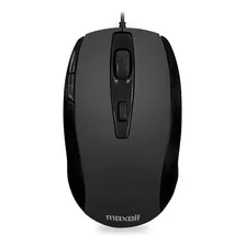 Mouse Usb Optico Maxell Mowr-105 Ergonomico Sensor 1600dpi Color Negro