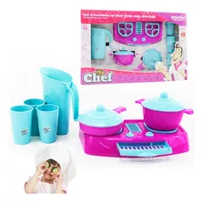 Conjunto 9 Brinquedos Cozinha Infantil Presente Menina Fogão