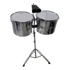 New Beat Lt-256cd Timbales 14 Y 15 Pulgadas Base Y Cencerro