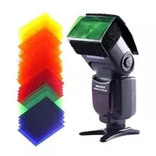 Set 12 Filtros Colores Gel Flash Camara Reflex Difusores