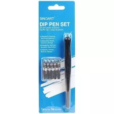 Caligrafia Sinoart Dip Pen Set 5 X Penas Stub + Cabo