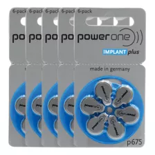 30 Baterias Pilhas Para Implante Coclear P675 Power One