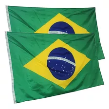 Bandeira Do Brasil 2 Faces Para Mastro, Parede, Sacada (2un)