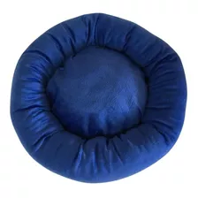 Cama Nuvem Pet Redonda Para Cachorros E Gatos Cor Azul