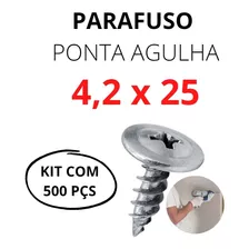 Parafuso Drywall Flangeado Ponta Agulha 4,2 X 25 500 Uni