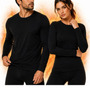 Conjunto Segunda Pele Térmica Flanelado Frio Intenso Preto Masculino Preto Único