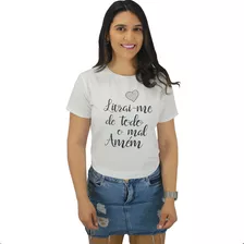 T Shirt Blusinha Feminina Luxo Religiosa Evangélica Babylook