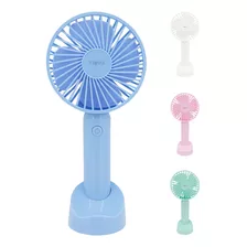 Ventilador De Mão Mini Portátil 3 Velocidades Turbo Com Base