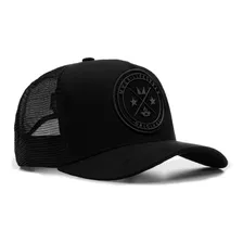 Boné Trucker Mvck Brasão All Black Qualidade Premium