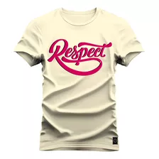 Camiseta Plus Size T-shirt Algodão Premium 30.1 Respect