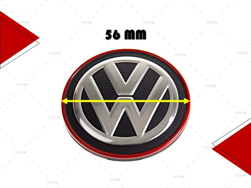  4 Centros De Rin Volkswagen Crossfox 10-14 Filo Rojo 56 Mm Foto 5