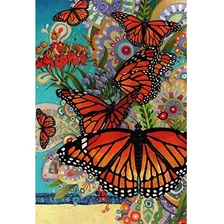 Bandera De Mariposas Monarch Madness 1110777 De 12x18 P...