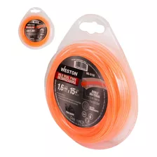 Hilo Dual P/desbrozadora En Blister 1.6mm X 15m - Naranja