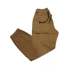 Joggers Cargo Talles Especiales Hombre Gabardina