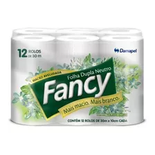 Papel Higiênico Fancy Folha Dupla Fardo 4 Pcts C/ 12 Rolos