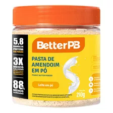 Pasta De Amendoim Em Pó 210g - Betterpb Sabores Leite Em Pó