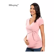 Blusa Gestante, Amamentação Com Amarração