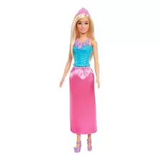 Barbie Princesas Camisa Azul Saia Rosa Hgr00 - Mattel