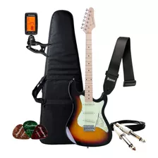 Kit Guitarra Iniciante Strinberg Strato Sts100 + Acessórios