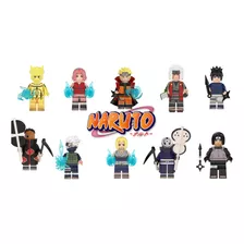 Naruto Kit 10 Bonecos Blocos De Montar