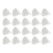 Foco Led Dicroica, Gu10, 5w Multivoltaje, 20 Pzas Color De La Luz Blanco Cálido