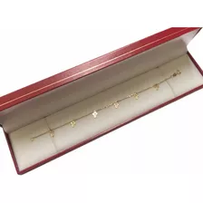 Pulseira Feminina Com Berloques Cruz Em Ouro 18k 750 19cm