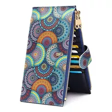 Badiya Cartera Para Mujer Rfid Bloqueo Bifold Multi Tarjeter