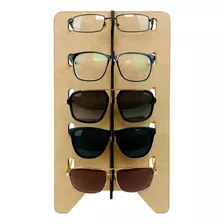 Exhibidor Lentes Base Organizadora Madera Mdf 5 Espacios