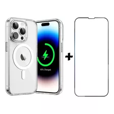 Carcasa Magnética Para iPhone 14 Pro + Protector Pantalla