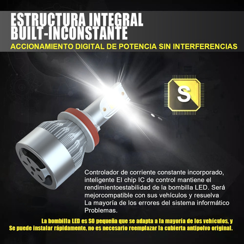 Kit De Focos Led Luz Alta Y Baja 12000 Lm Para Chevrolet Foto 3