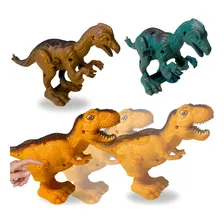 Kit Com 3 Dinossauros Corda Brinquedo Presente Diversão 