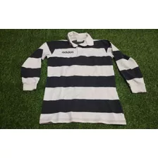 Vieja Camiseta De Rugby Niños Blanca Y Negra