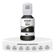 Refil Preto De Tinta T504 Epson L4150 L4160 L6161 L6171