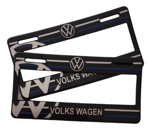 Par De Portaplacas Generico Volkswagen Vw Nuevo Logo Foto 5