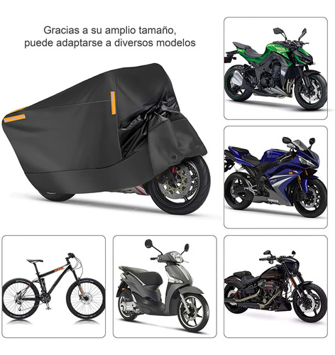 Funda Cubierta Para Moto Impermeable Proteje Lluvia Y Sol Foto 2