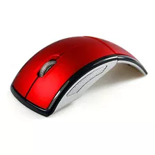 Mouse Sem Fio Wireless 2.4ghz Óptico Pc Notebook Ergonômico Cor Vermelho