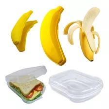 Kit Porta Sanducihe/misto + Porta Banana Grande - Marmitas