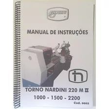 Manual De Instrução Do Torno Nardini 220 M I I Cod0002