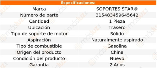 1) Soporte Motor Tras Saab 95 1.5l V4 69/70 Soportes Star Foto 2