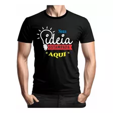 Camiseta Camisa Personalizada Algodão Ideia Logo Empresa