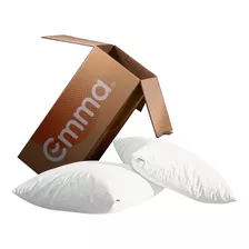 Almohada Emma Essential Pack De 2 | 70x40 | Suave Y Lavable Color Blanco