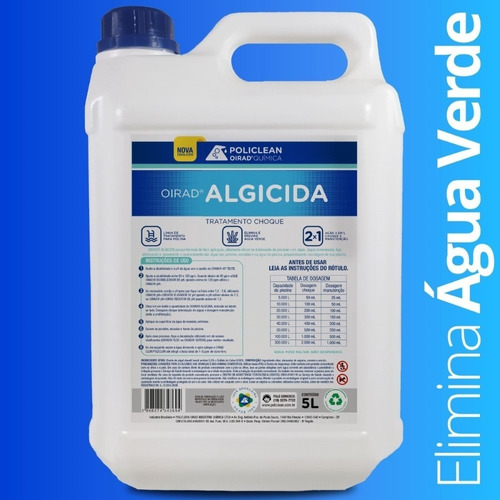 Algicida Choque Elimina Algas Piscina Verde Oirad 5 Litros