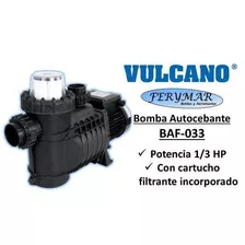 Bomba Autocebante Para Pileta Vulcano Baf 033 0.3hp 220v Monofásica 200l/min