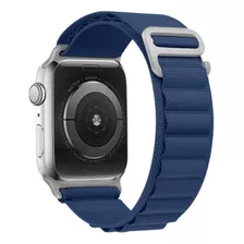 Pulseira Alpine Loop Para Apple Watch Série 8 45mm Ultra 49 Cor Azul-marinho