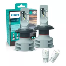 Par Lâmpada Philips Ultinon Led-hl H4 6200k +160% + T10