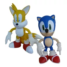 2 Bonecos Sonic Collection- Tails - Sonic - Knuckles -shadow