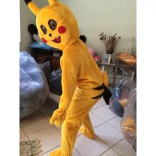 Fantasia Pikachu De Pelúcia Mascote Cabeção Festa 