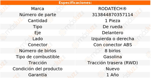 (1) Maza De Rueda Del F-250 Sd 10 Cil 6.8l 99/04 Rodatech Foto 7