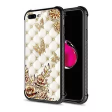 Funda iPhone 8 Plus, Mariposas Sueños De Vidrio Templado Fu